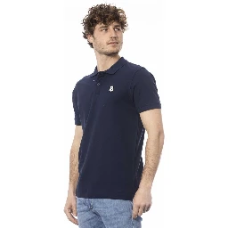 Blue Cotton Polo Shirt