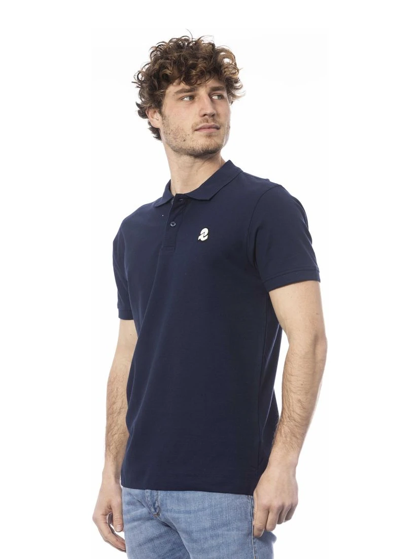 Blue Cotton Polo Shirt