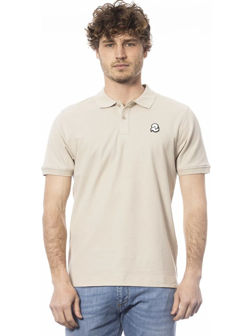 Beige Cotton Polo Shirt