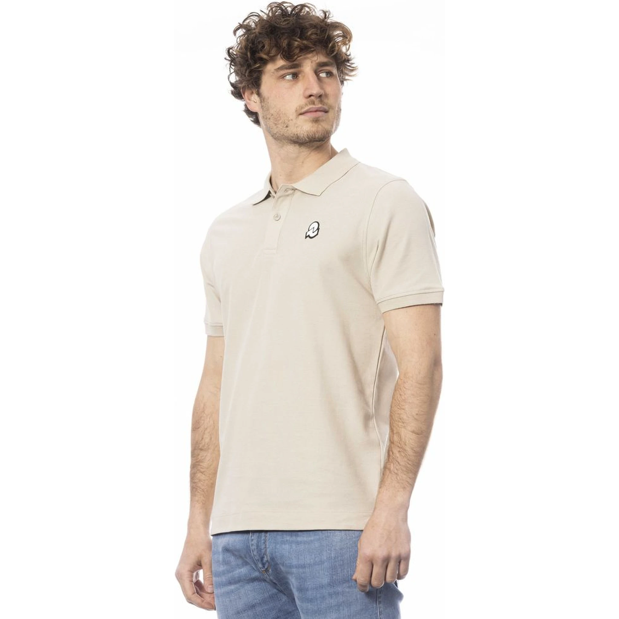 Beige Cotton Polo Shirt