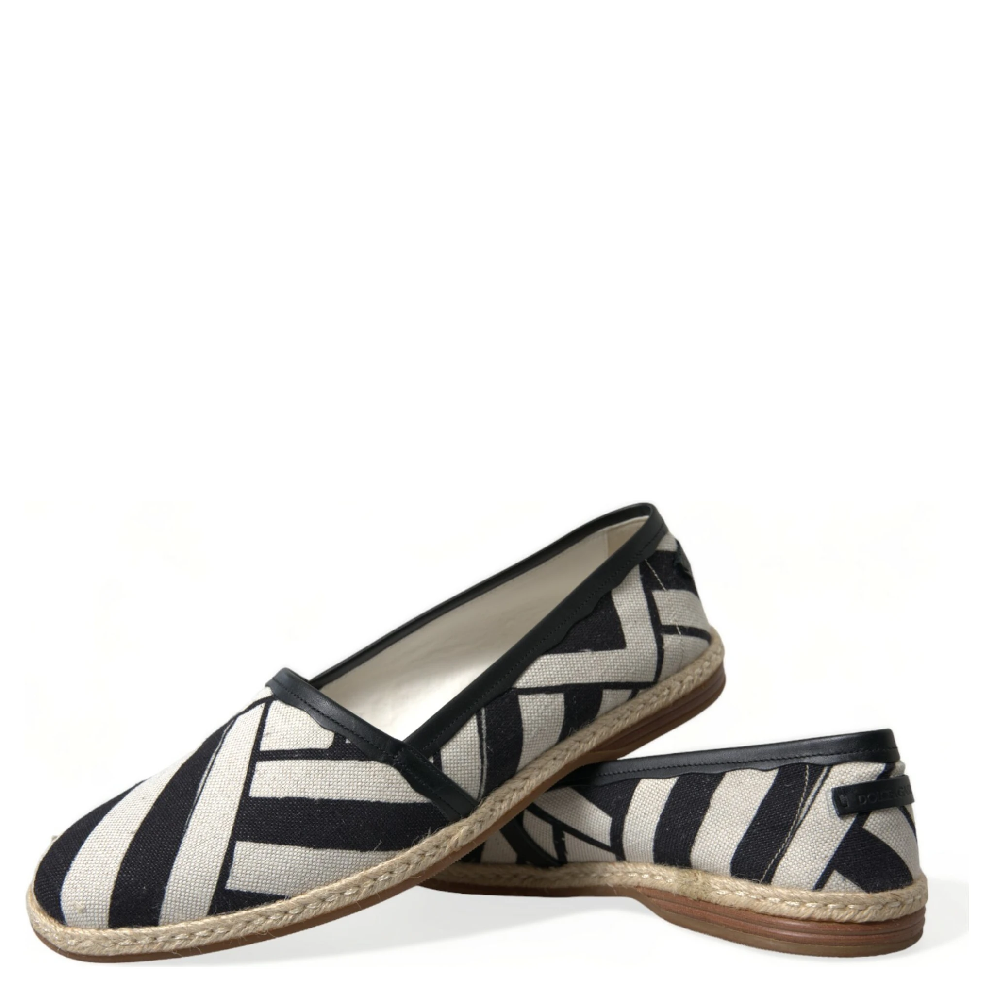 Beige Black Striped Canvas Espadrilles MONDELLO Shoes