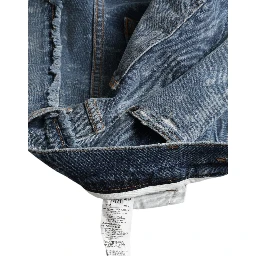 Blue Washed Skinny Cotton Stretch Denim Jeans