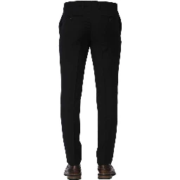 Black Wool Pant