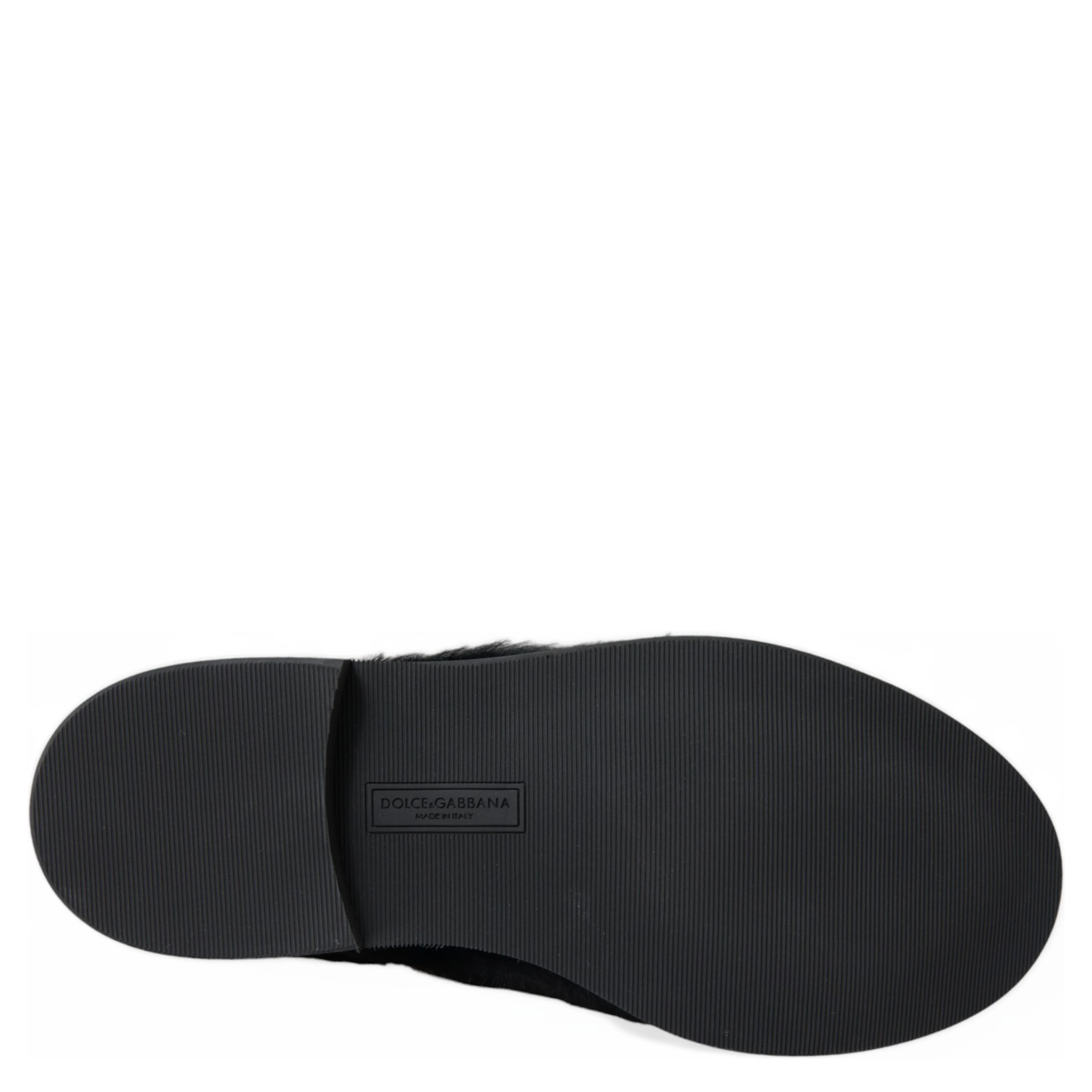 Black Fur Leather Lace Up Derby Dress Shoes