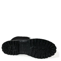 Black Chioggia Rubber Suede Rain Boots Shoes