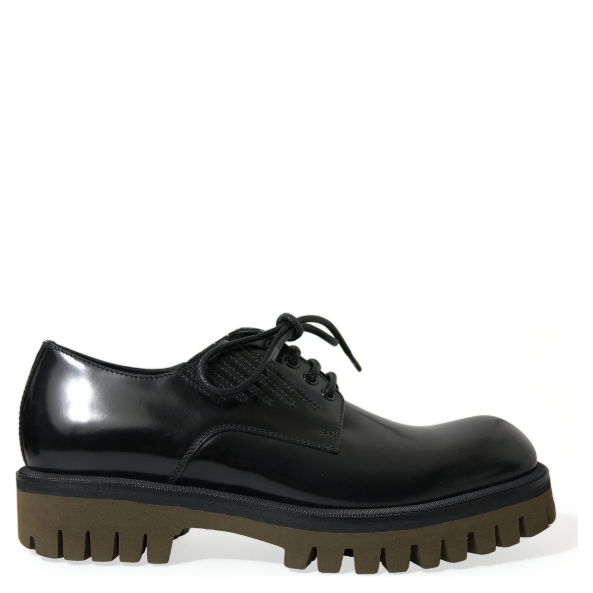 Black Leather Lace Up Derby Men Dress Shoes