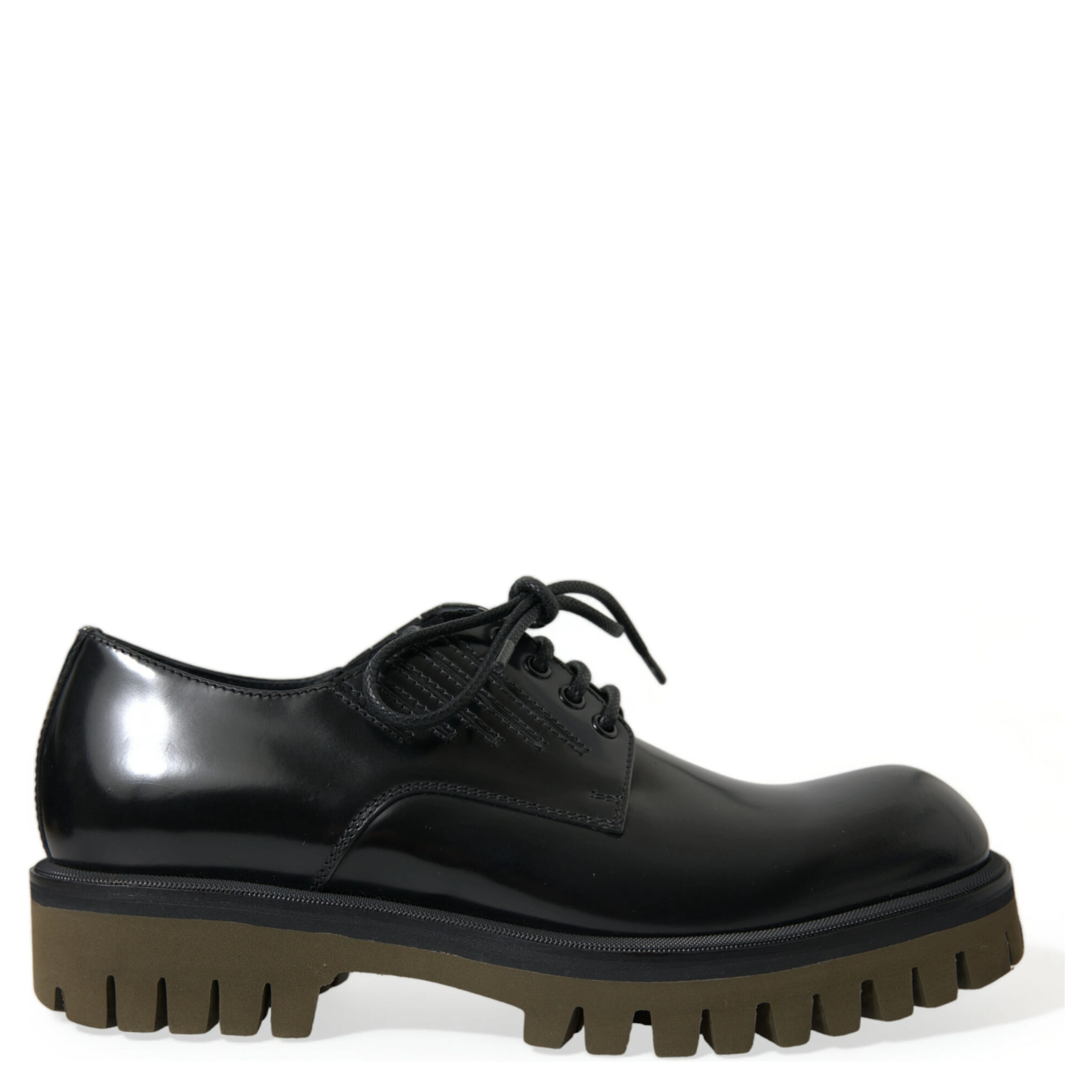 Black Leather Lace Up Derby Men Dress Shoes