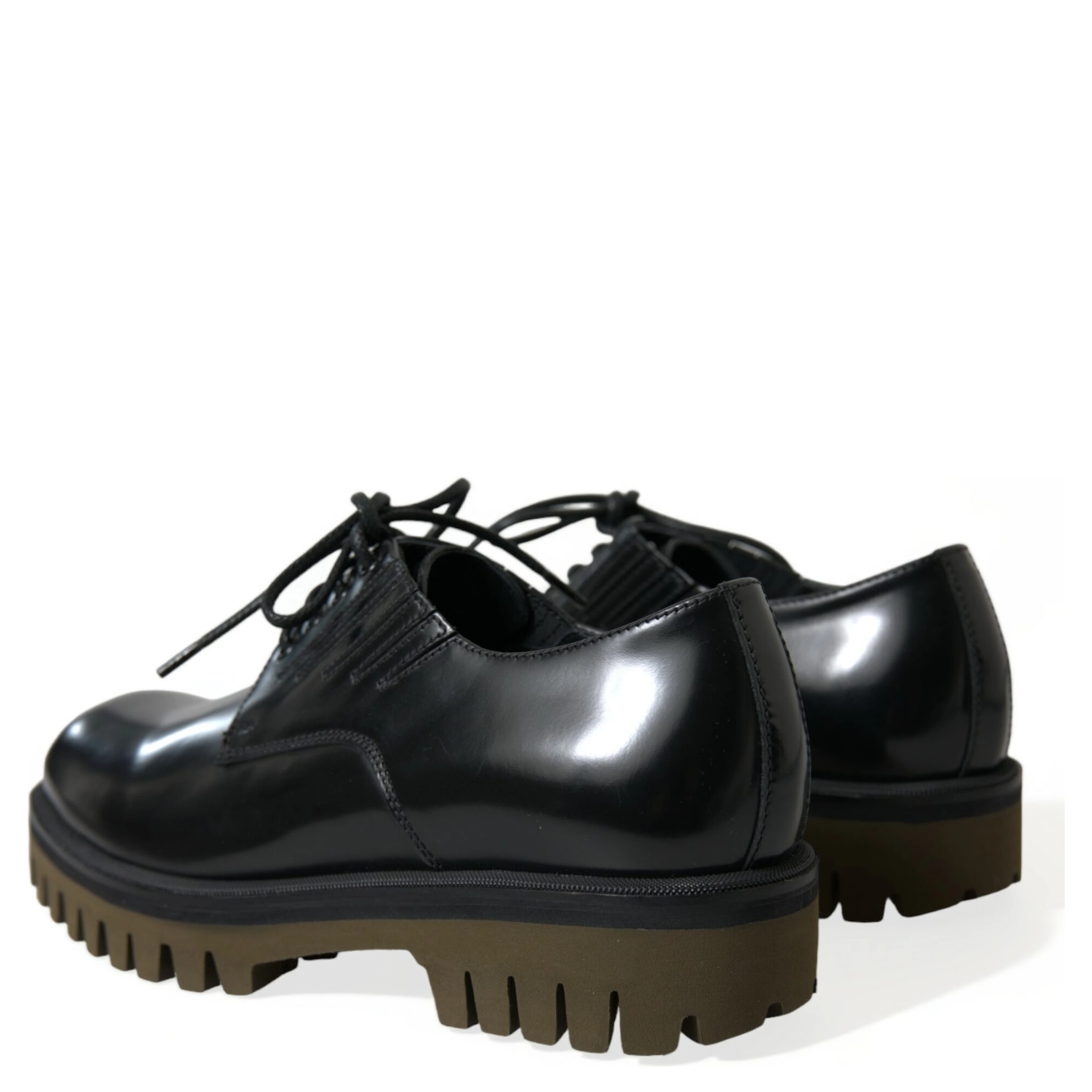 Black Leather Lace Up Derby Men Dress Shoes