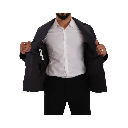 Blue Silk Goat Coat Blouson Winter Jacket