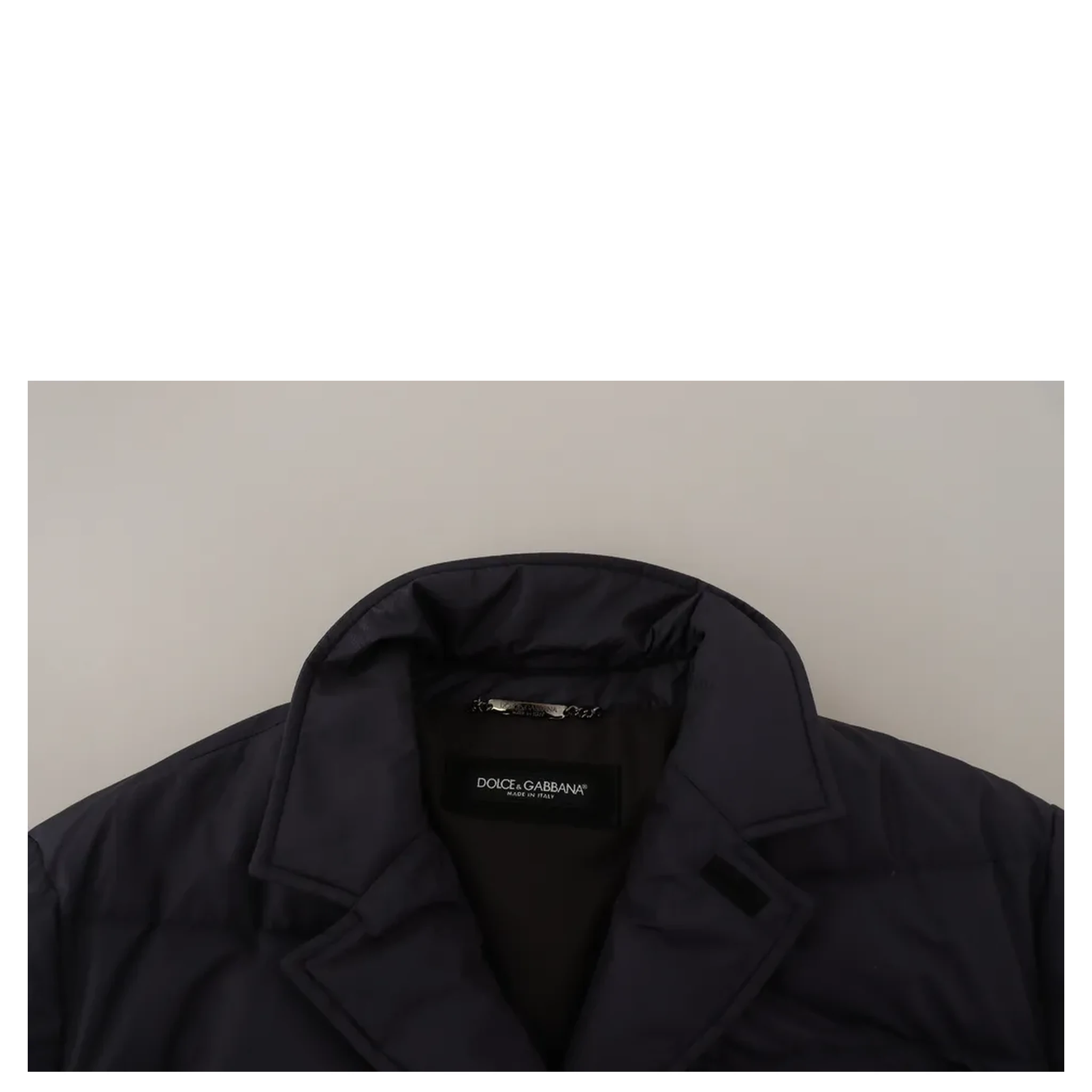 Blue Silk Goat Coat Blouson Winter Jacket