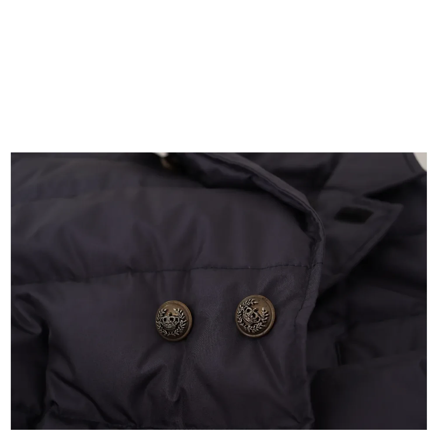 Blue Silk Goat Coat Blouson Winter Jacket