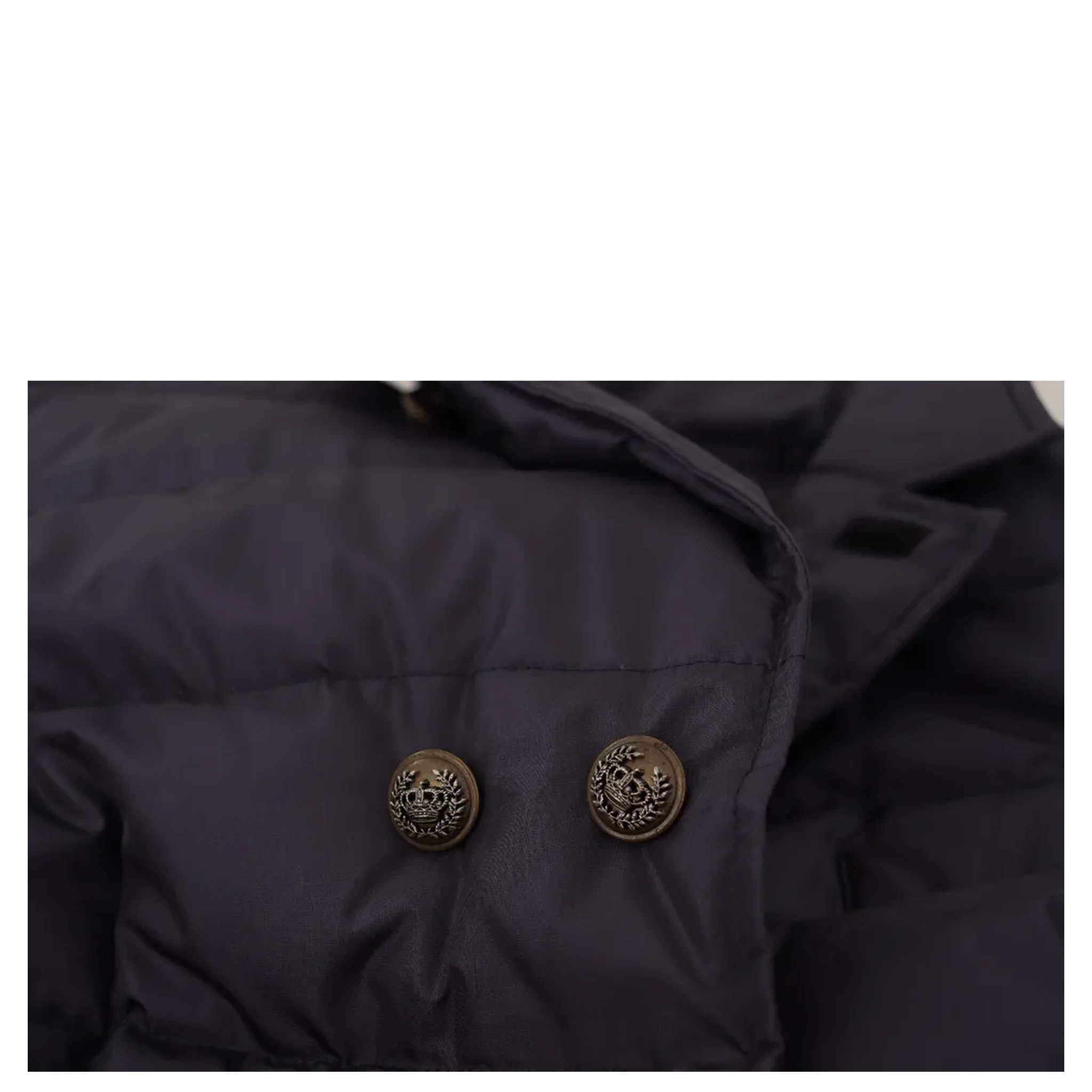 Blue Silk Goat Coat Blouson Winter Jacket