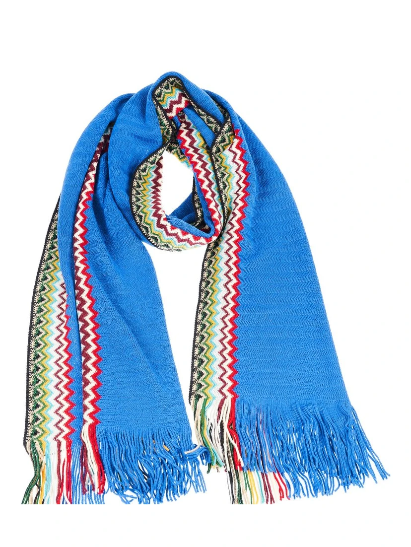 Blue Wool Scarf