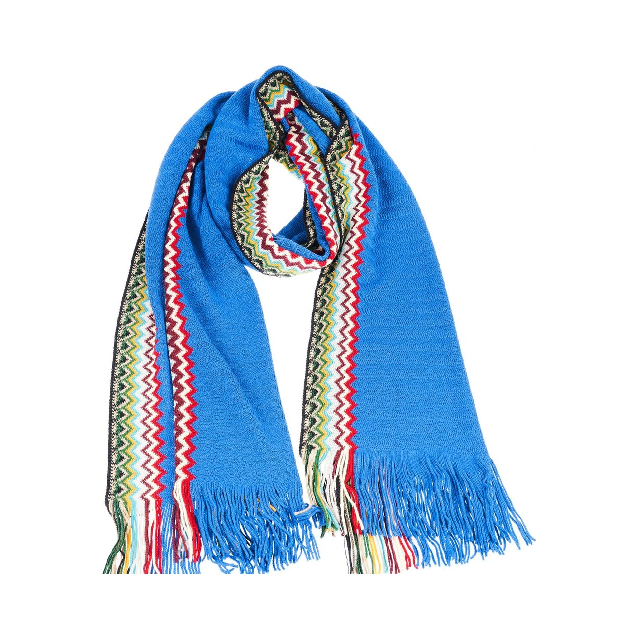 Blue Wool Scarf