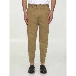 Cotton and linen trousers
