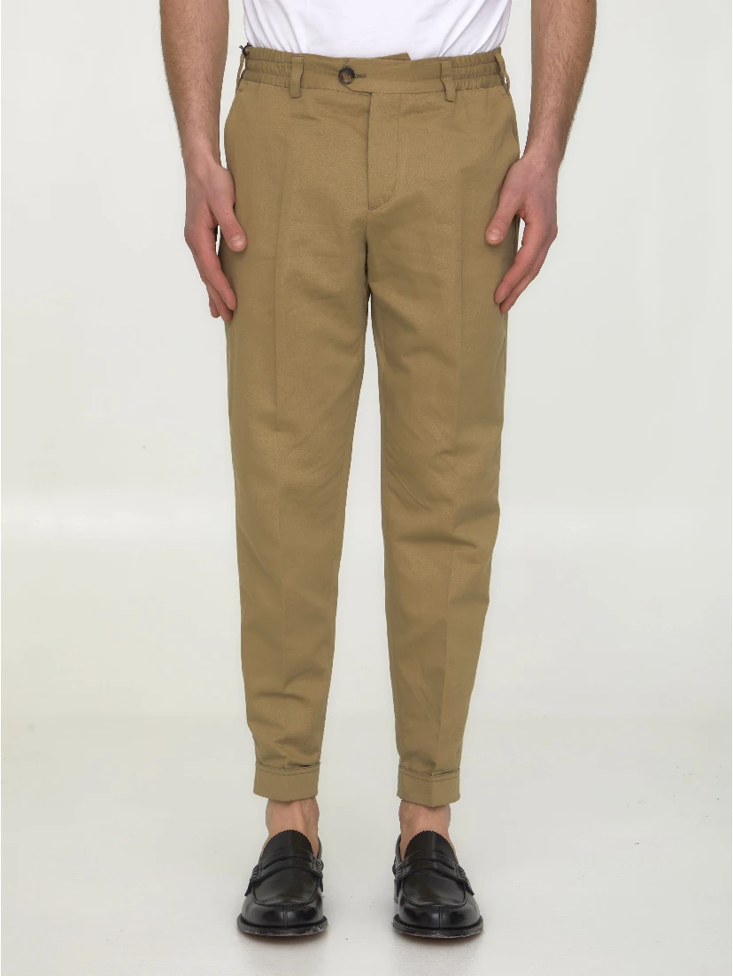 Cotton and linen trousers