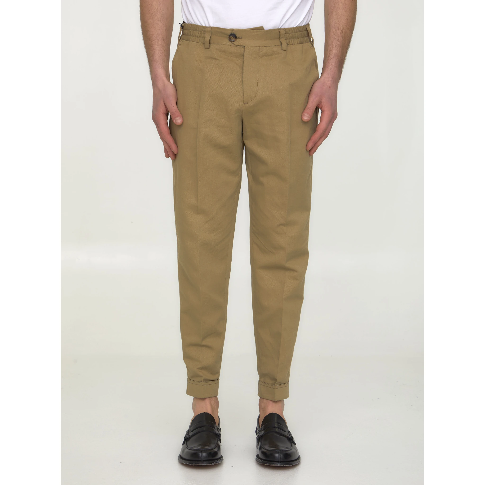 Cotton and linen trousers