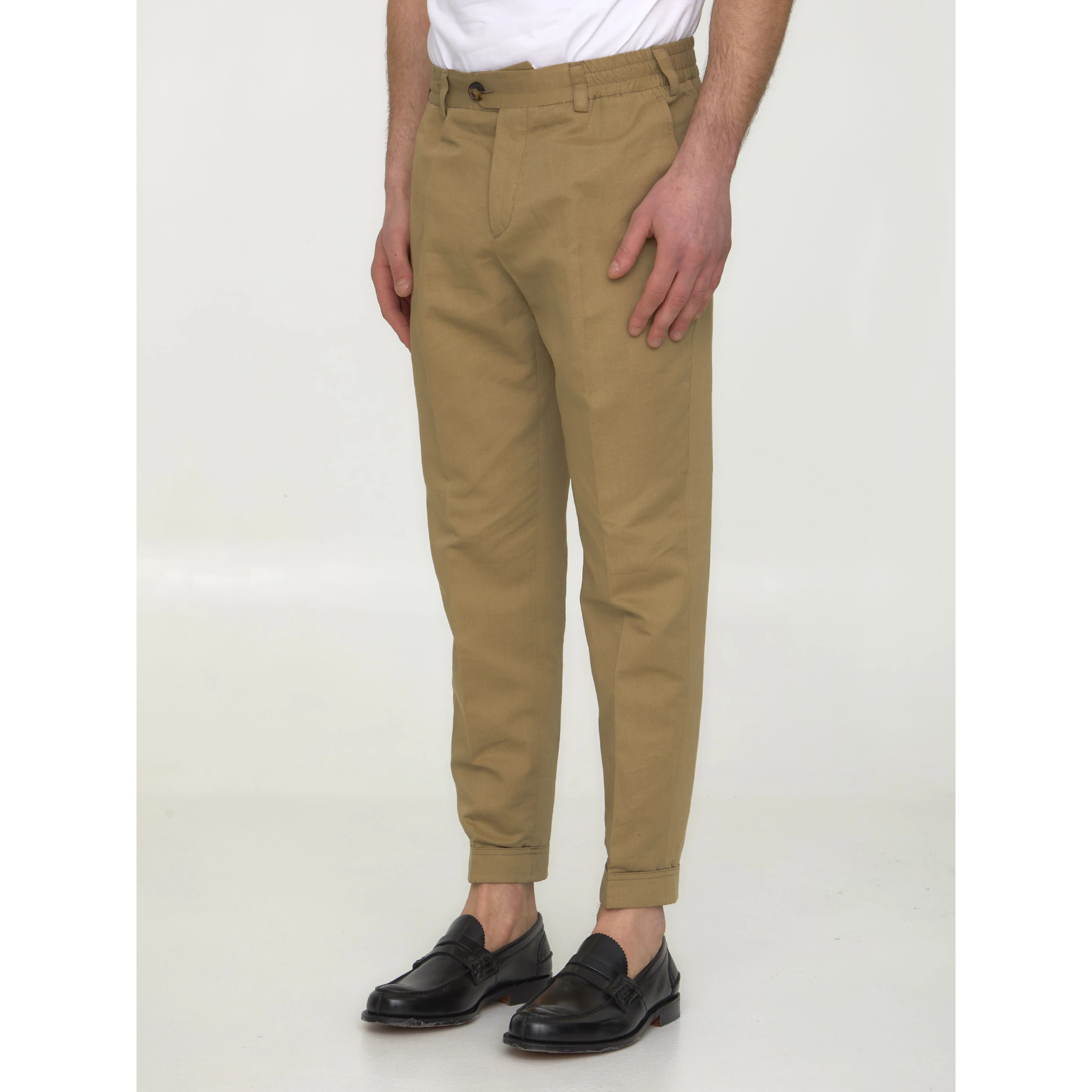 Cotton and linen trousers