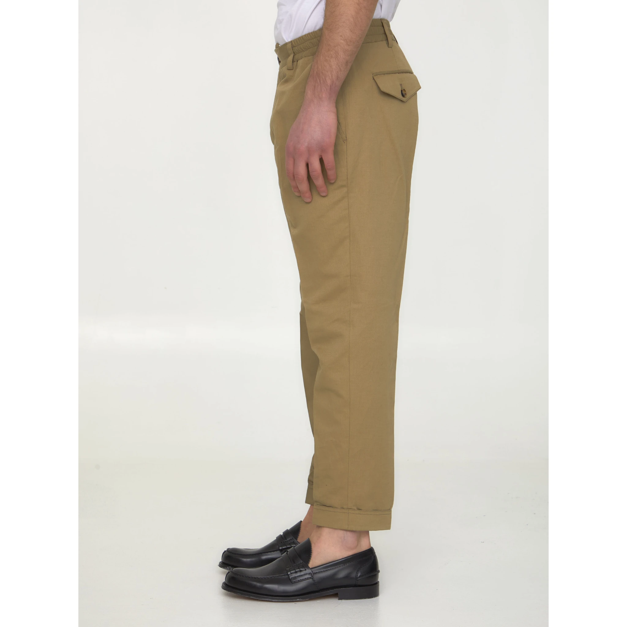 Cotton and linen trousers