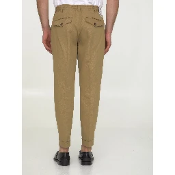 Cotton and linen trousers