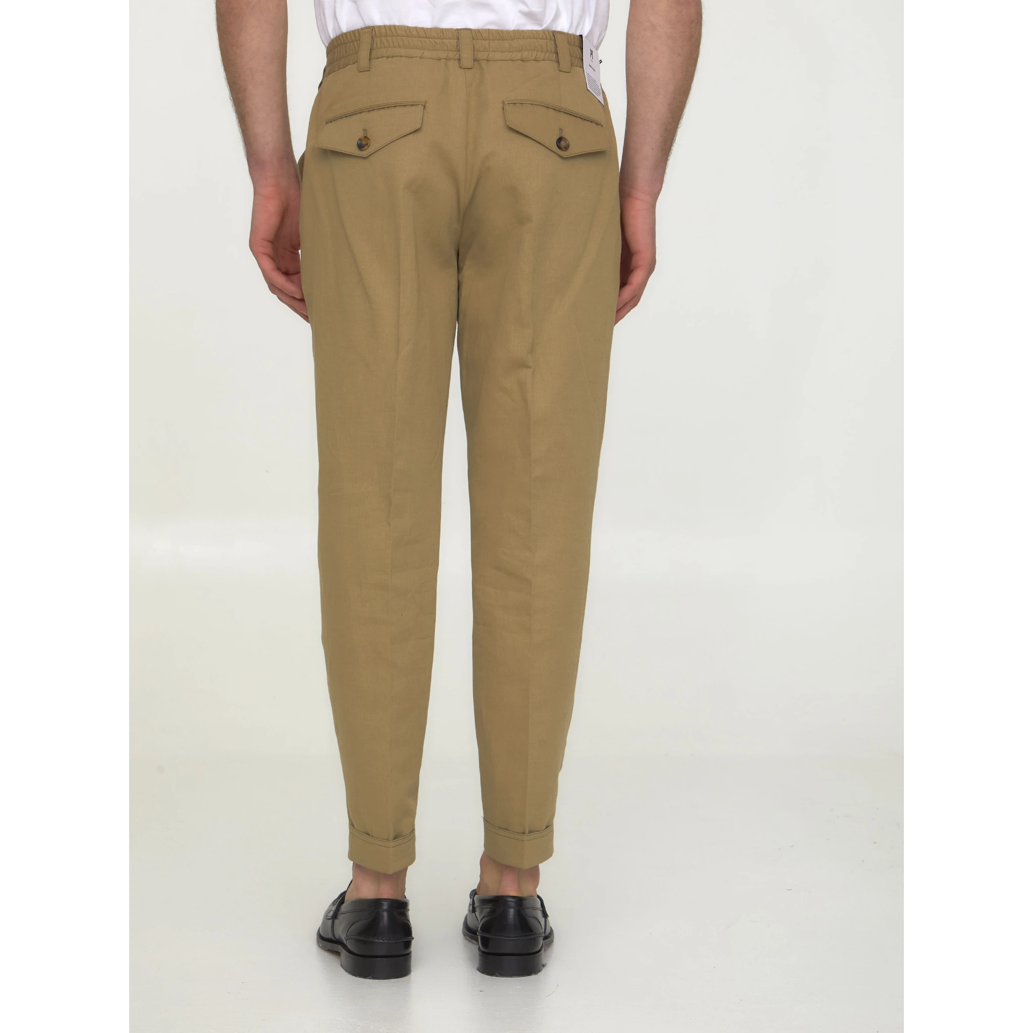 Cotton and linen trousers