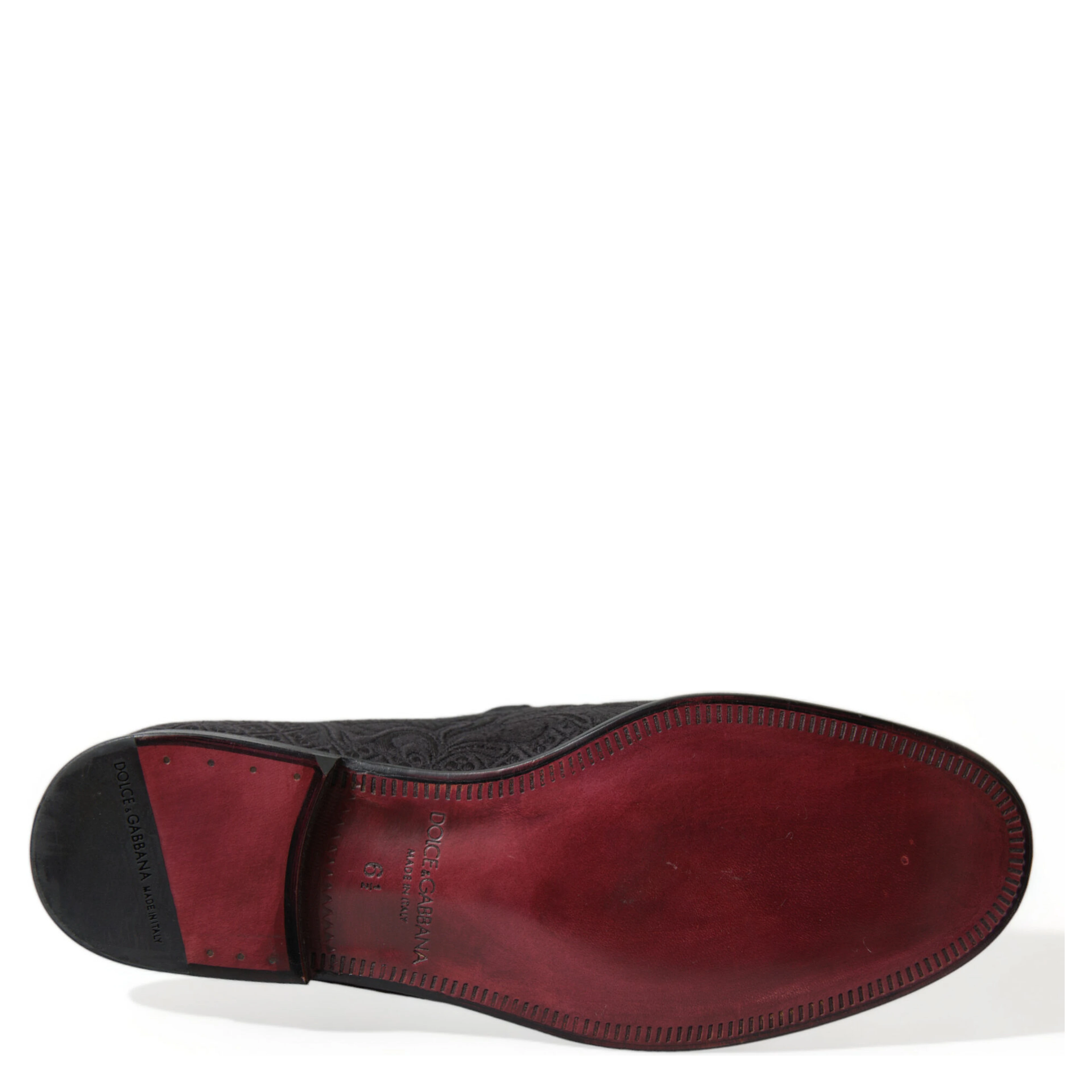 Black Brocade Men Slip On Loafer Dress Shoes