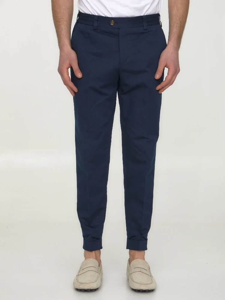 Cotton and linen trousers