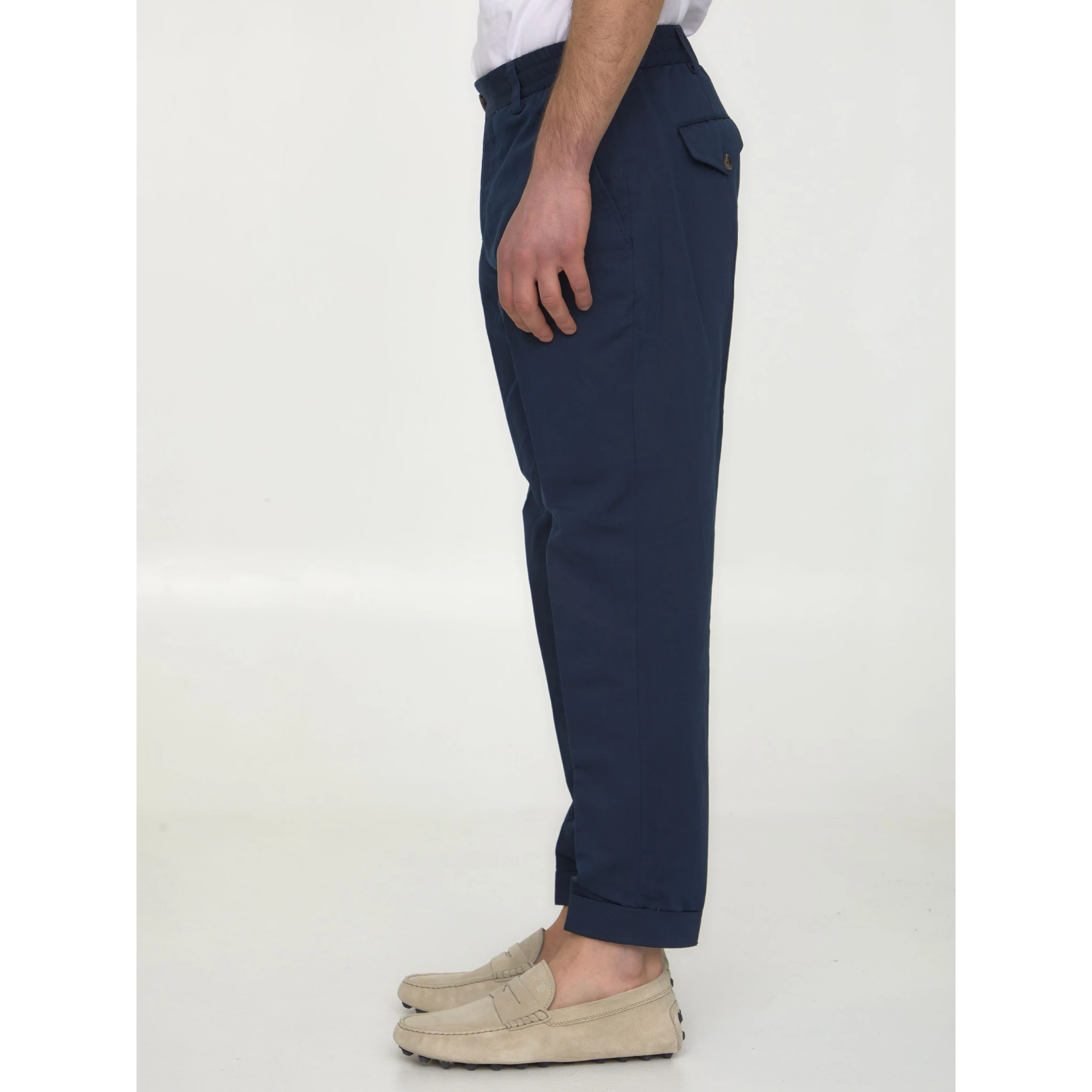 بنطلون من القطن والكتان