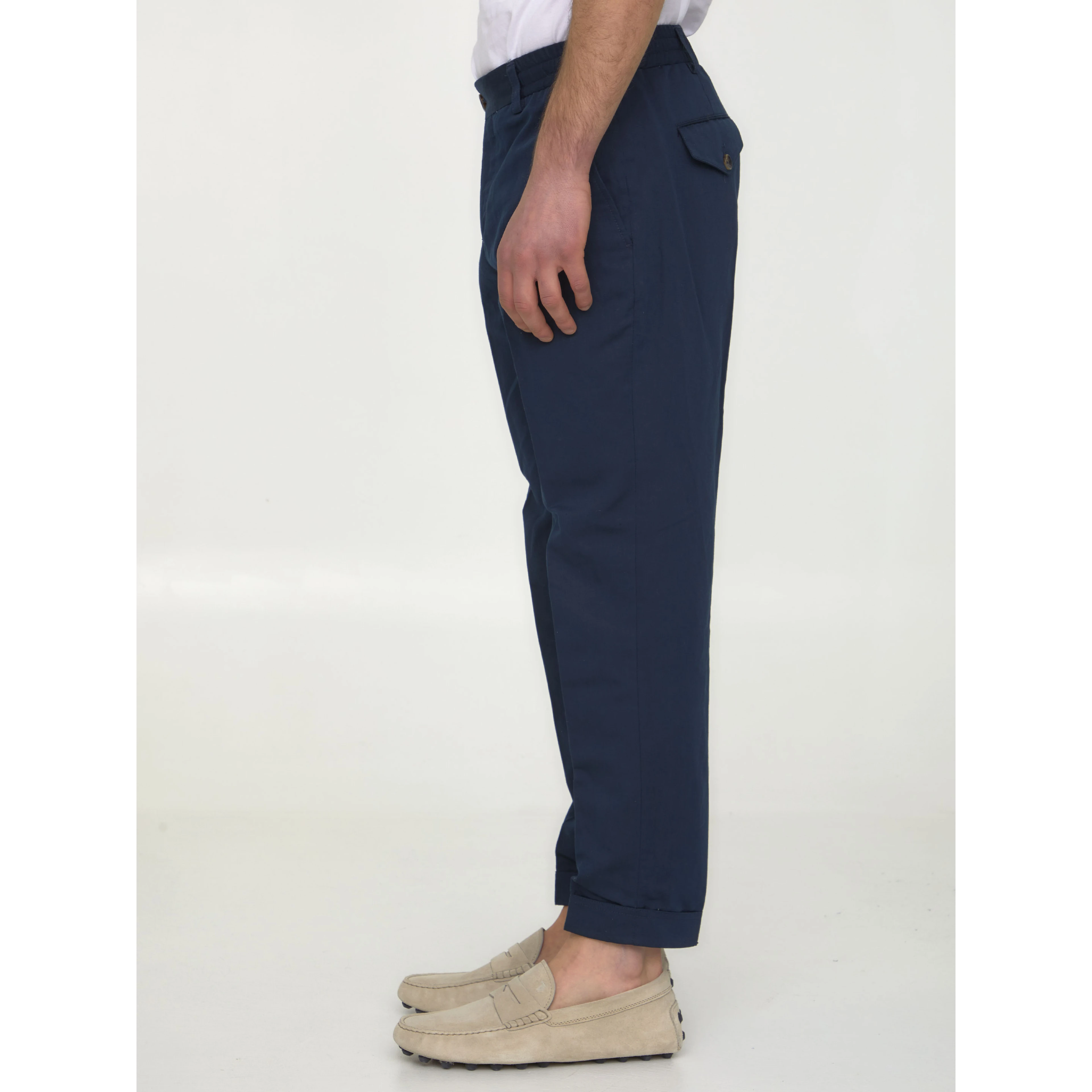 Cotton and linen trousers