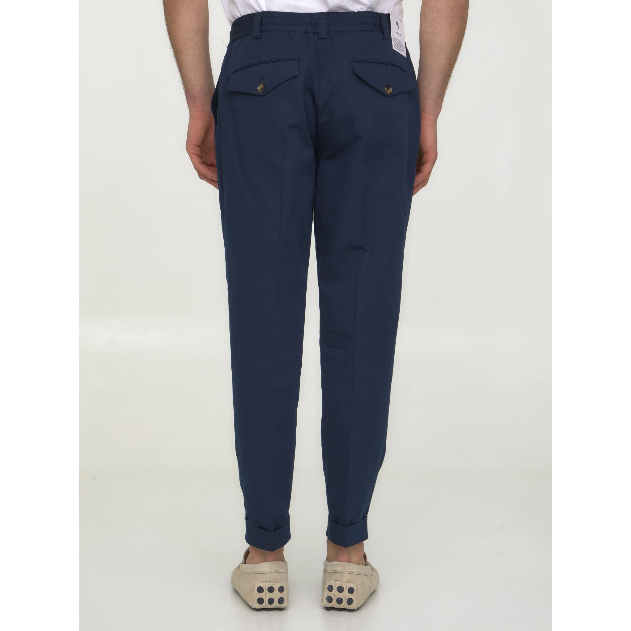 بنطلون من القطن والكتان