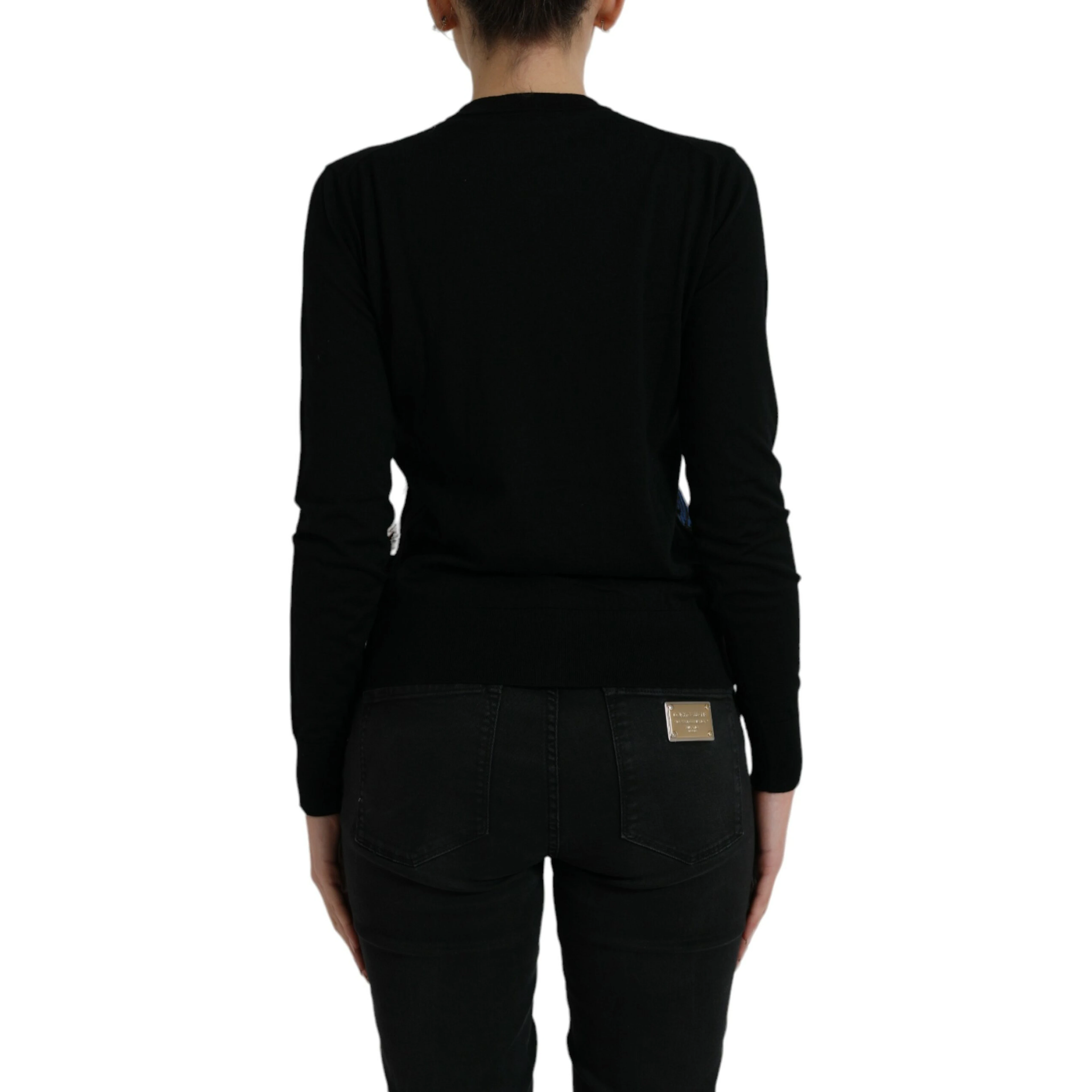Black Bird Wool Long Sleeve Cardigan Sweater