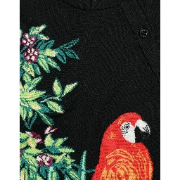 Black Bird Wool Long Sleeve Cardigan Sweater