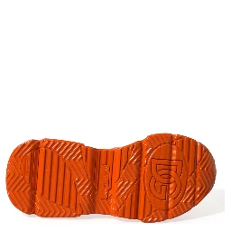 Orange Multi Panel Chunky High Top Sneakers Shoes