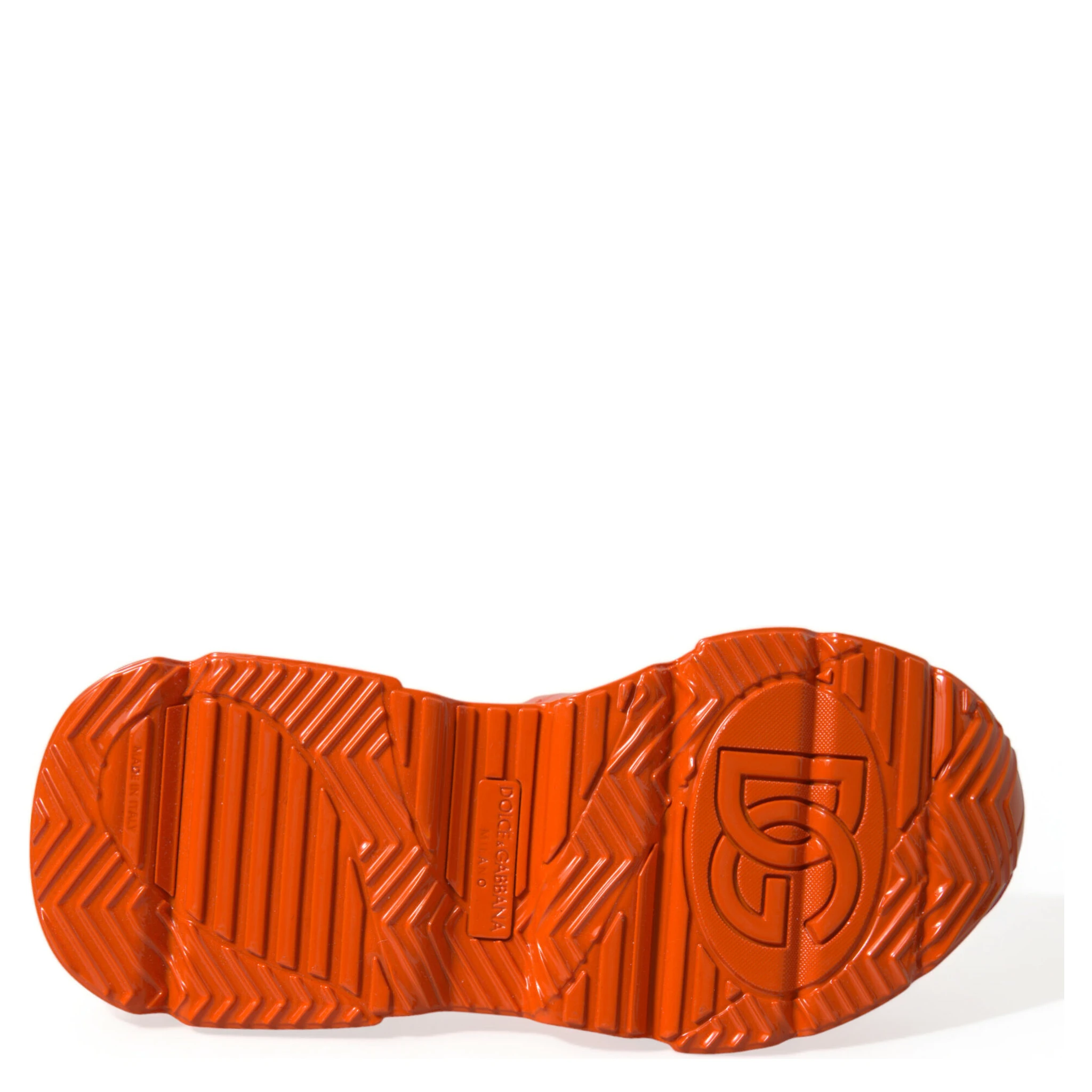 Orange Multi Panel Chunky High Top Sneakers Shoes