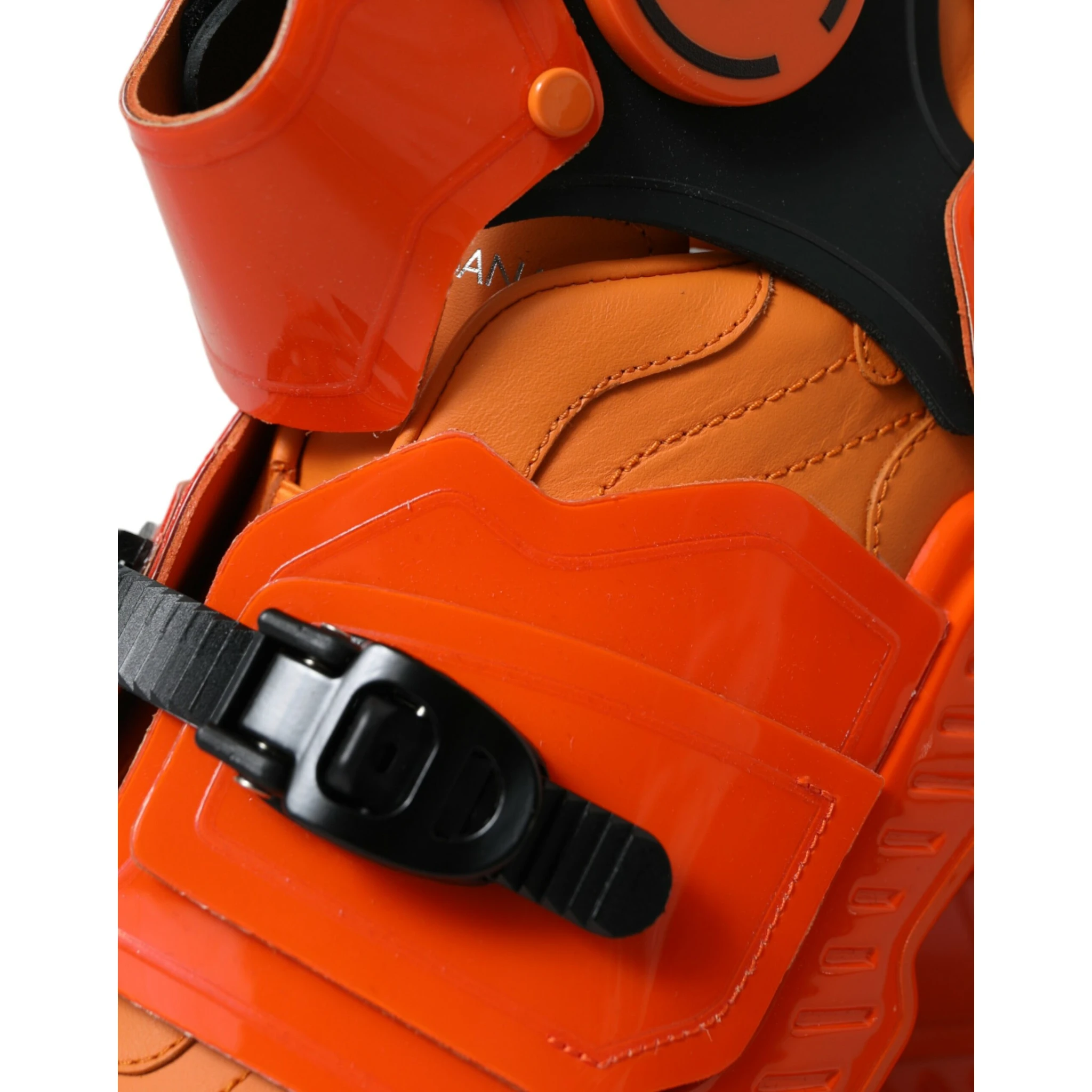 Orange Multi Panel Chunky High Top Sneakers Shoes