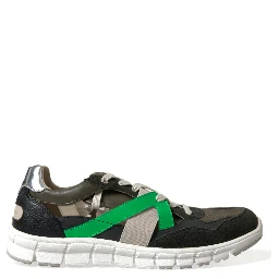 Multicolor Leather Suede Low Top Sneakers Shoes