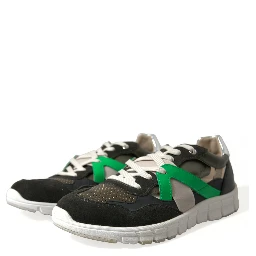 Multicolor Leather Suede Low Top Sneakers Shoes