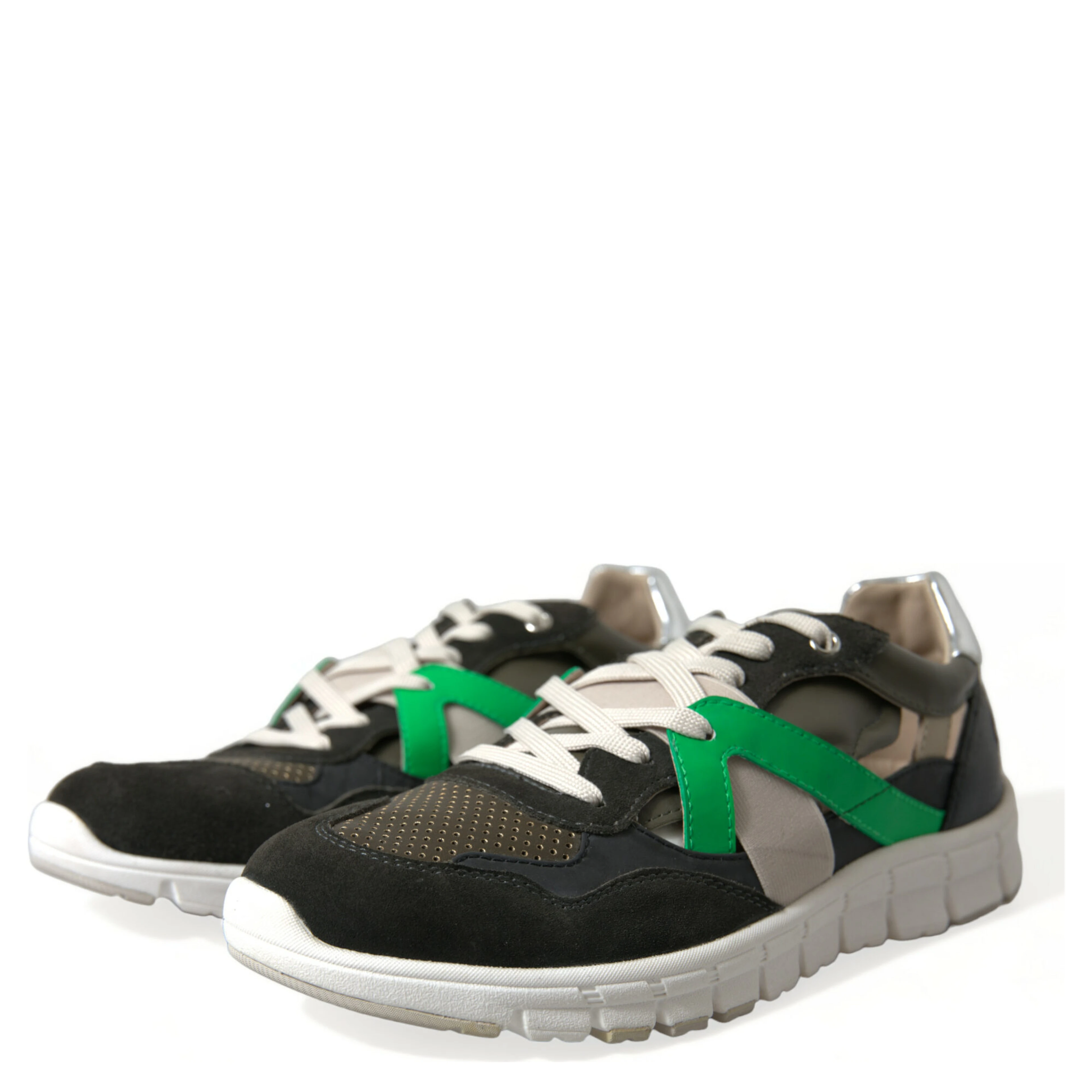 Multicolor Leather Suede Low Top Sneakers Shoes