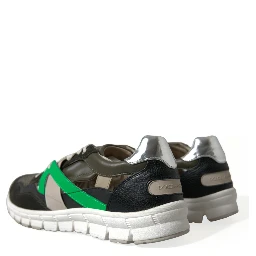 Multicolor Leather Suede Low Top Sneakers Shoes