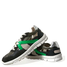 Multicolor Leather Suede Low Top Sneakers Shoes