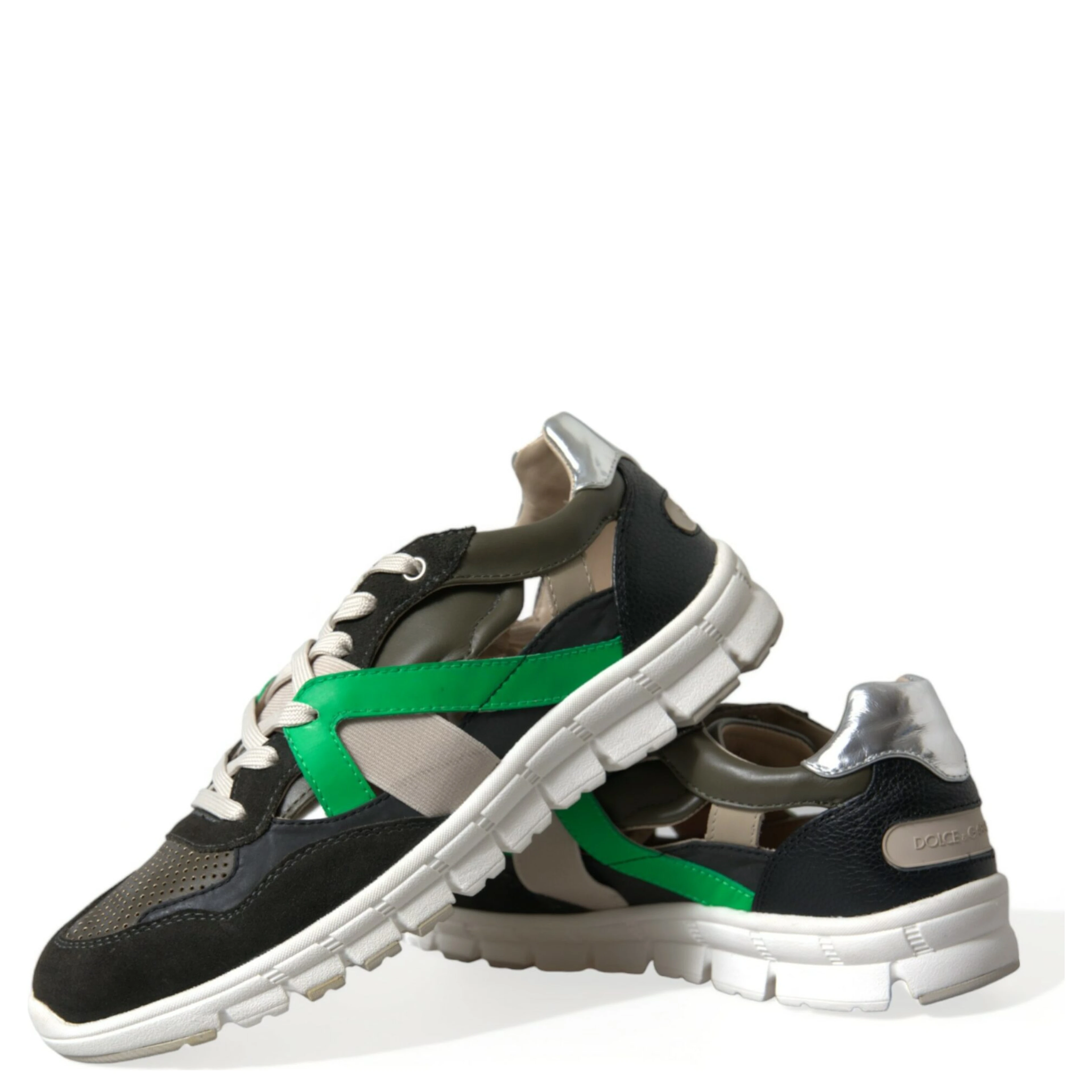 Multicolor Leather Suede Low Top Sneakers Shoes