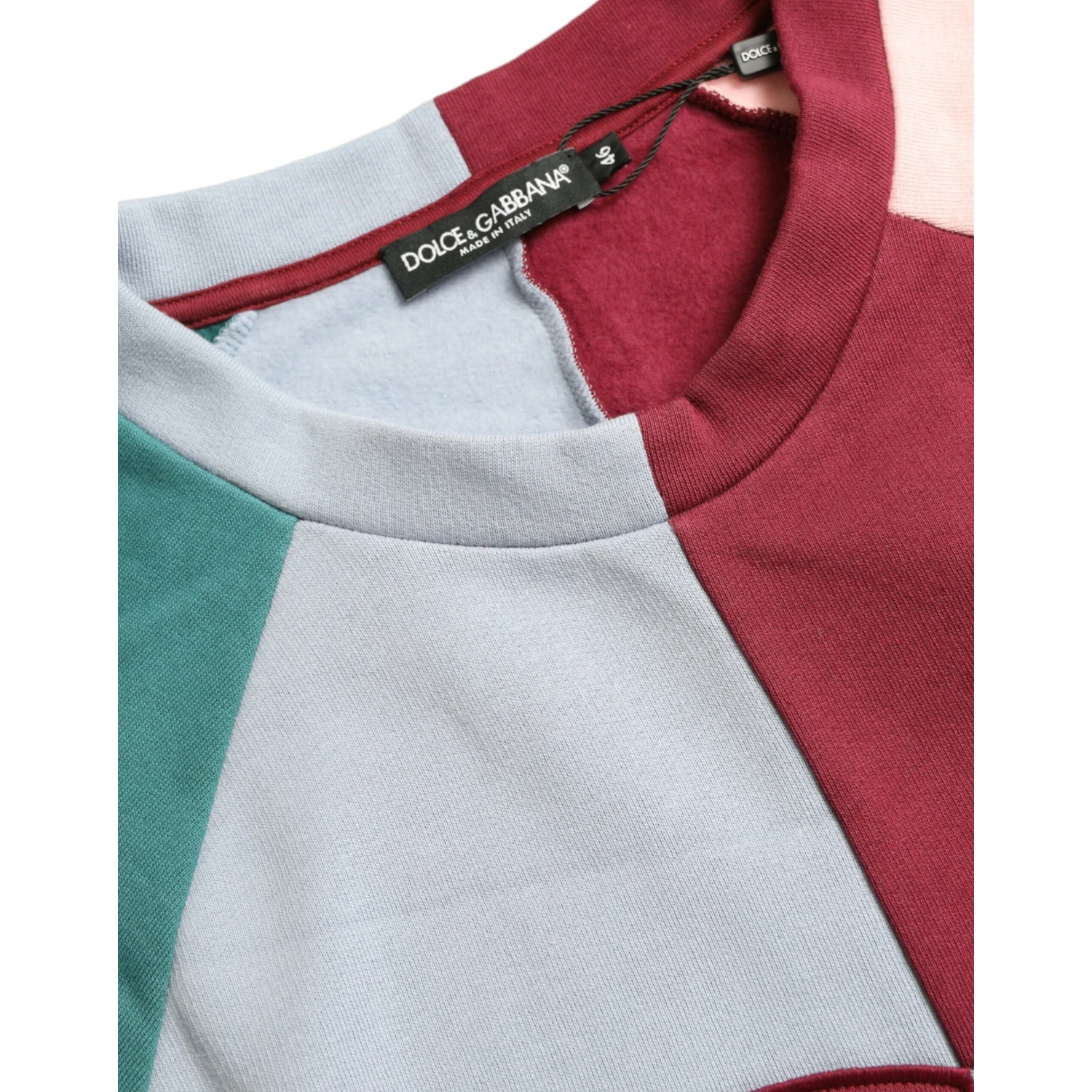 Multicolor Cotton Crewneck Pullover Sweater