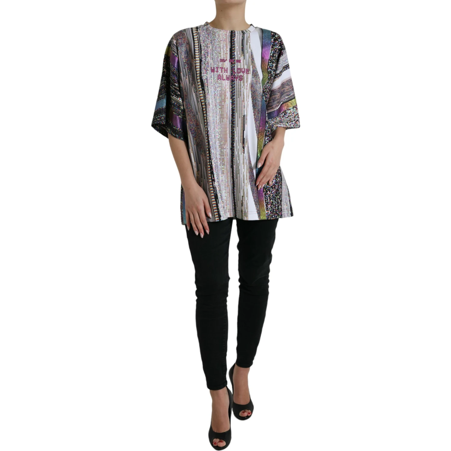 Multicolor With Love Always Print T-shirt