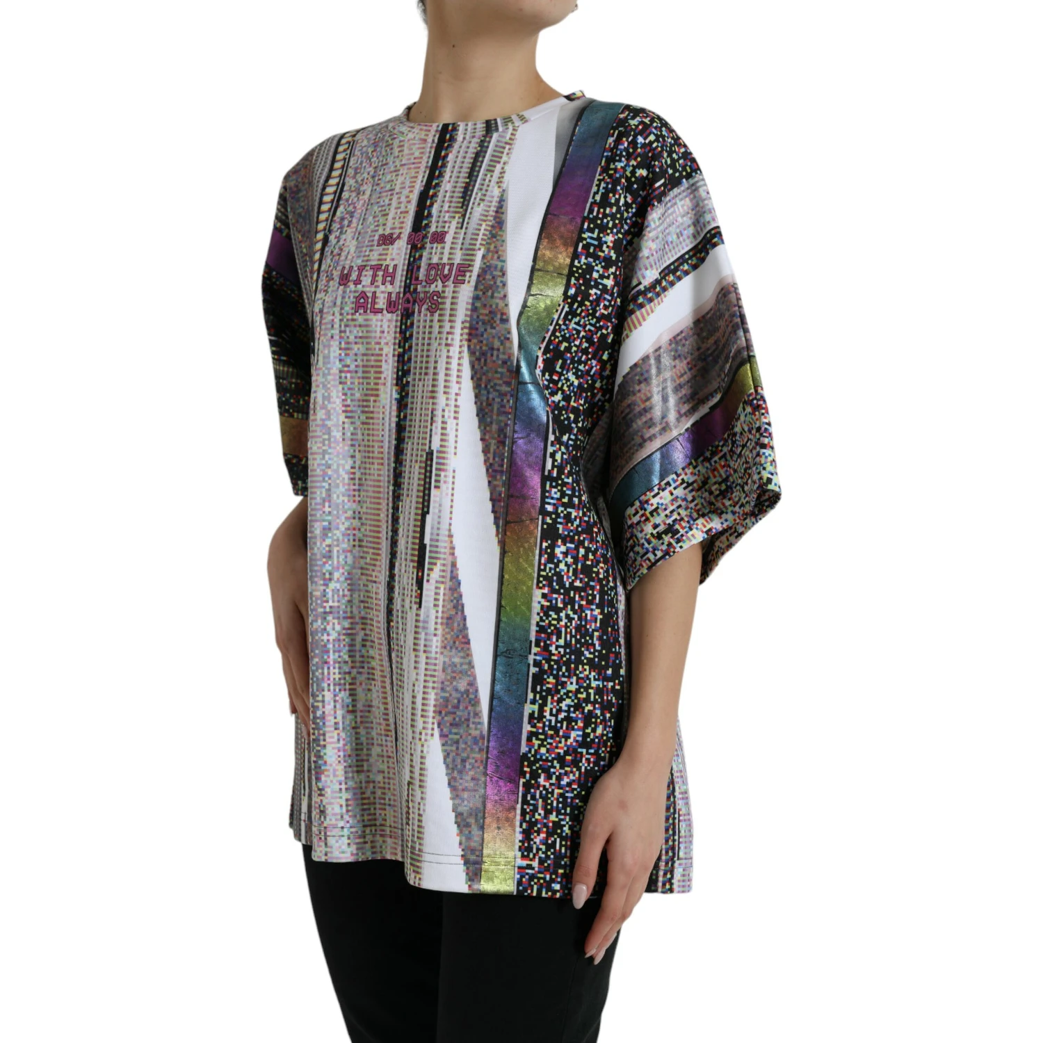 Multicolor With Love Always Print T-shirt