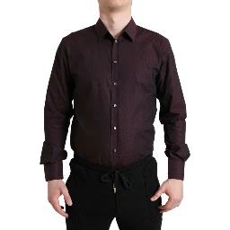 Maroon Jacquard Formal Dress MARTINI Shirt