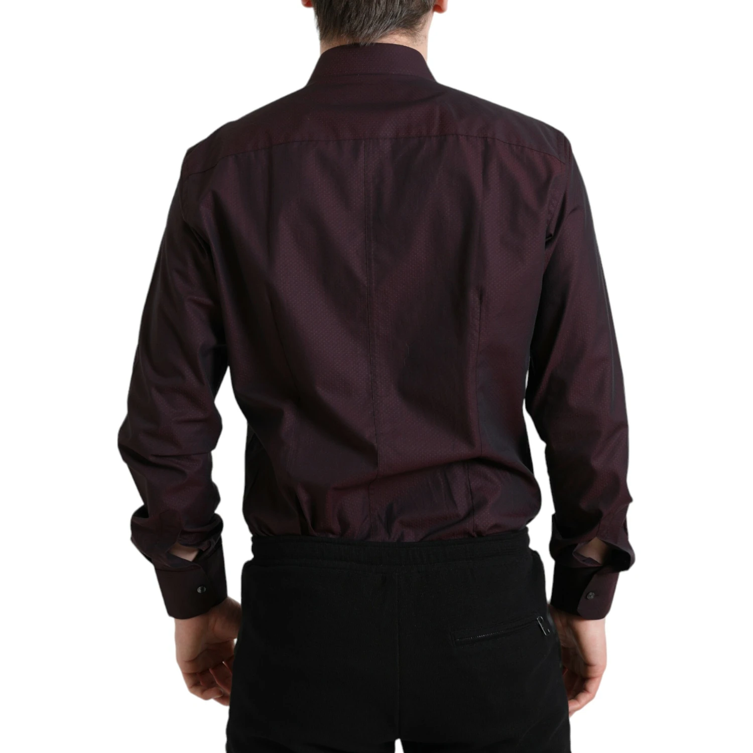 Maroon Jacquard Formal Dress MARTINI Shirt