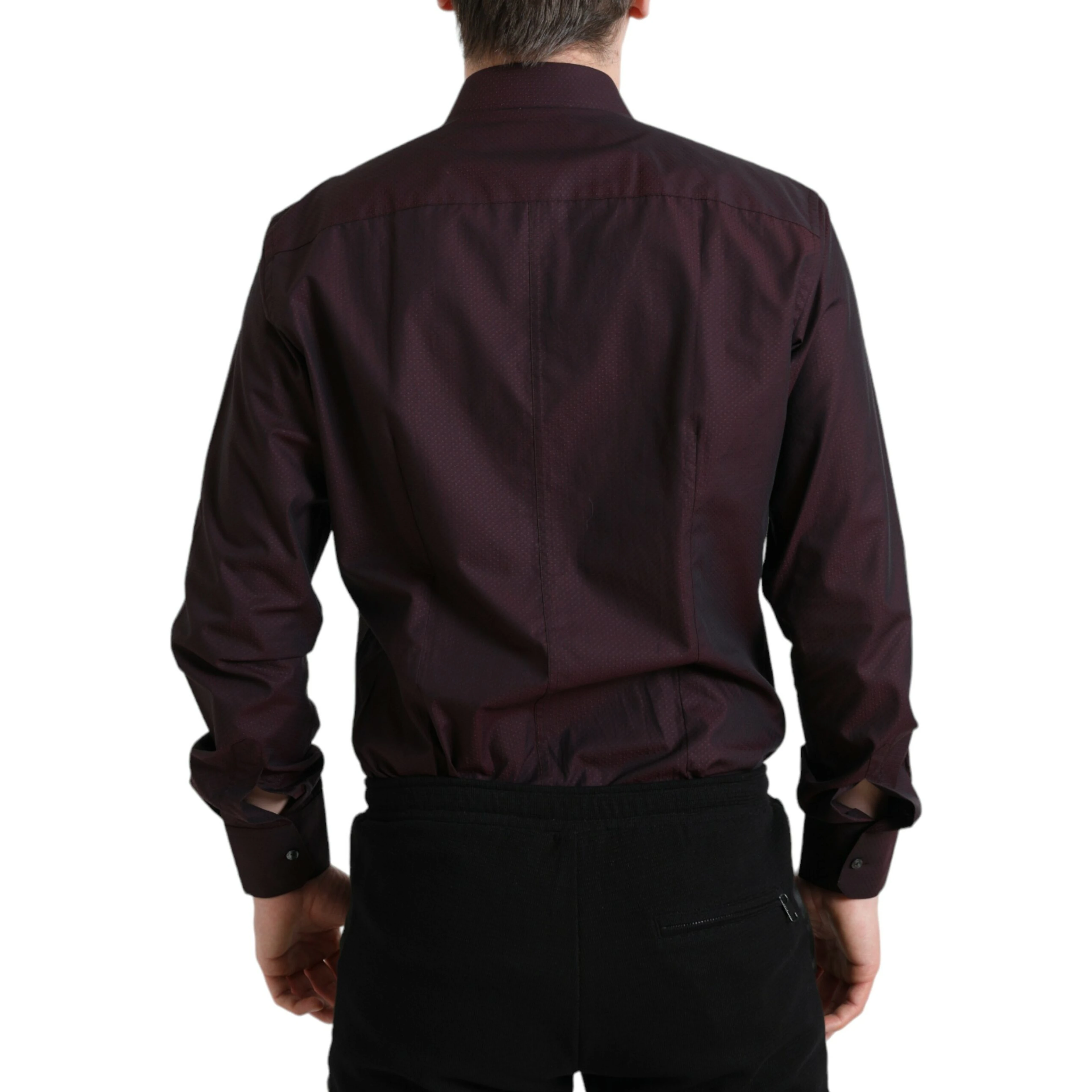 Maroon Jacquard Formal Dress MARTINI Shirt