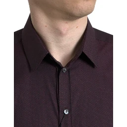 Maroon Jacquard Formal Dress MARTINI Shirt