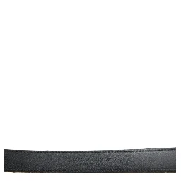 Gold Leather Jacquard Silver Metal Buckle Belt