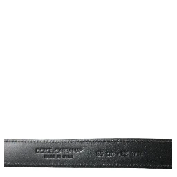 Black Leather Silver Metal Buckle Belt